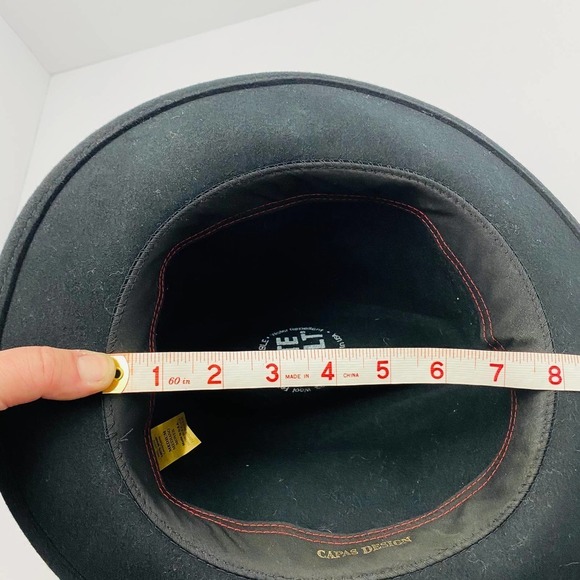 Capas Design 100% wool medium black hat - Picture 6 of 6